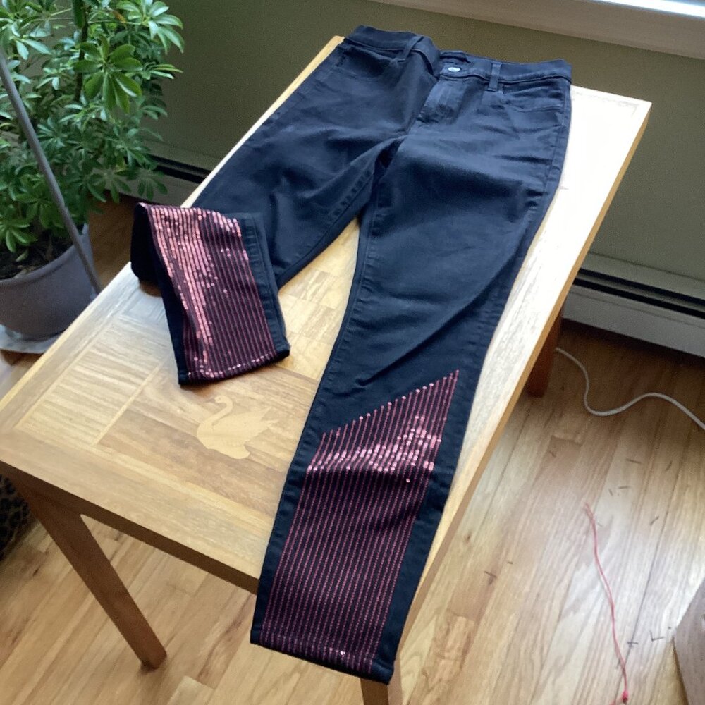 J Brand Jeans Alana Cropped High Rise Skinny Jeans in Disco Vanity, size 28